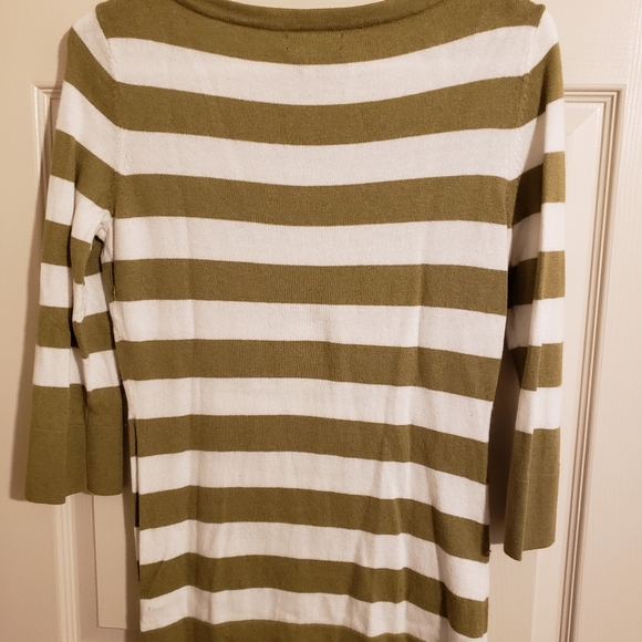 2/$30 Banana Republic Factory 3/4 Sleeve Striped Sweater Soft Angora - Picture 5 of 11